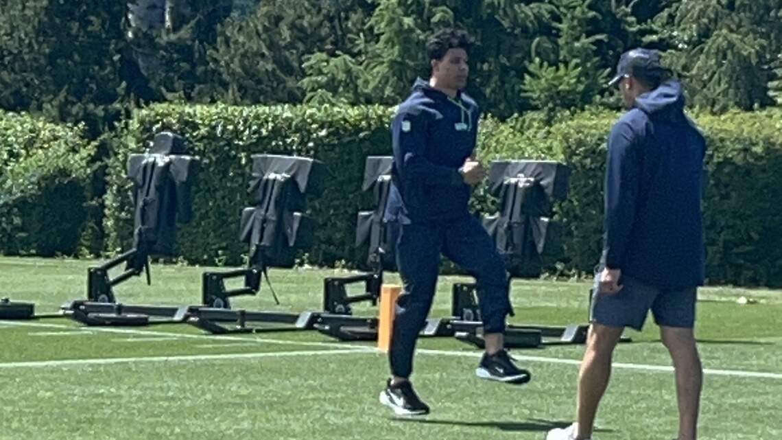 Seahawks minicamp: Zach Charbonnet surprise, the full Devon Witherspoon, more