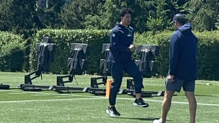 Seahawks minicamp: Zach Charbonnet surprise, the full Devon Witherspoon, more