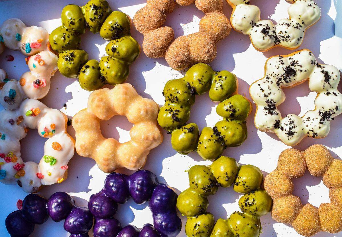 Mochinut flavors have included Matcha Oreo, Cookies & Cream, Churro and Cereal Milk sprinkled with Fruity Pebbles.