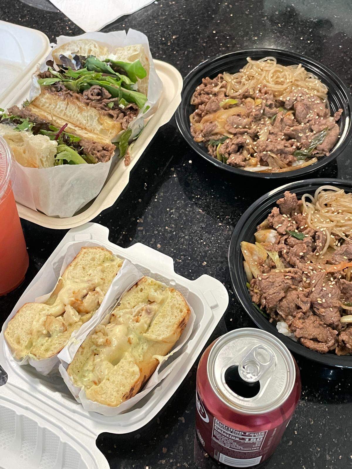 Reporters took a quick lunch break at Mom’s Bistro, ordering k-bulgogi rice bowls and sandwiches.
