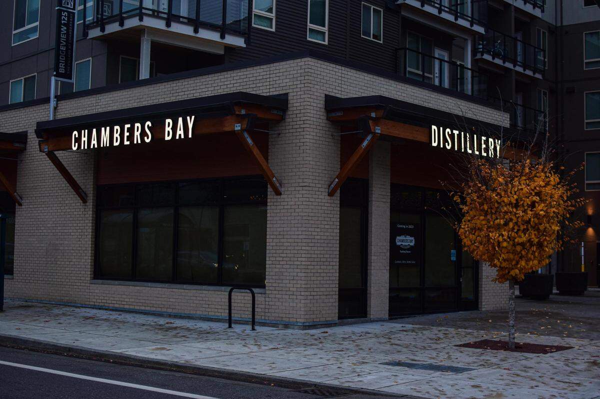 Chambers Bay Distillery’s new tasting room is located directly across the street from University Place City Hall.