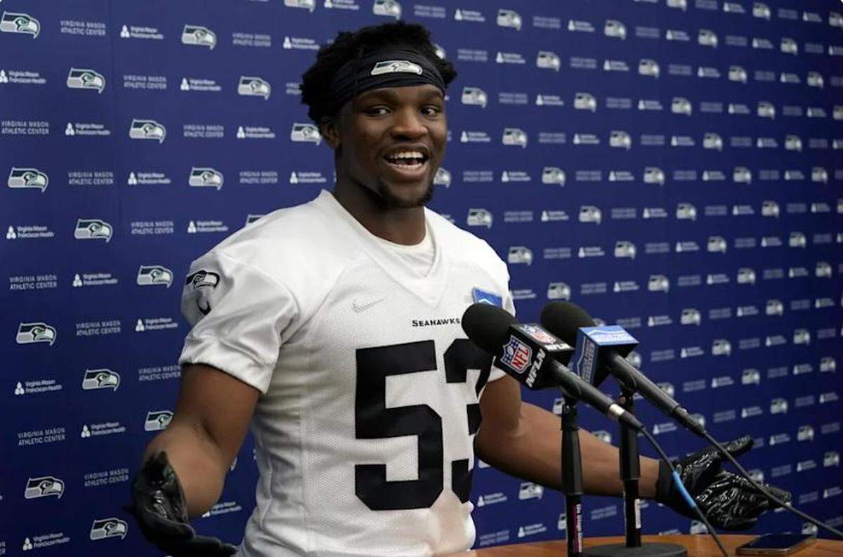 Rookie second-round draft choice Boye Mafe made a big first impression on coach Pete Carroll in Seahawks offseason workouts. How big? Carroll said Mafe could be the next Cliff Avril for Seattle.