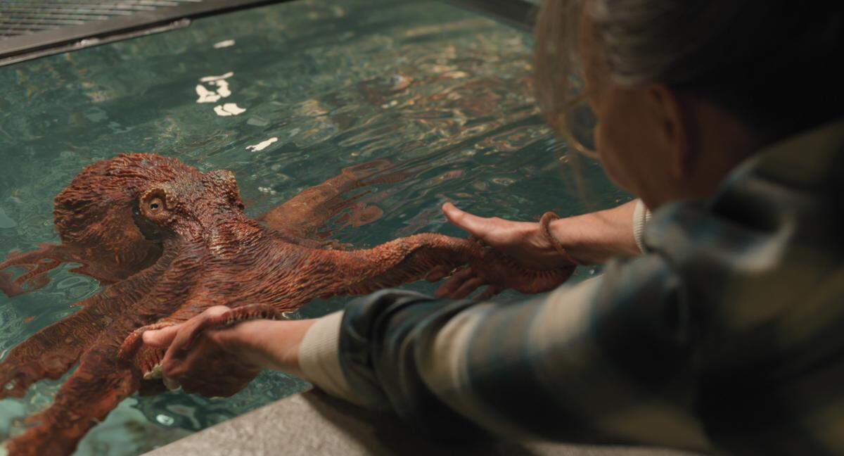 Marcellus and Sally Field as Tova in Remarkably Bright Creatures.