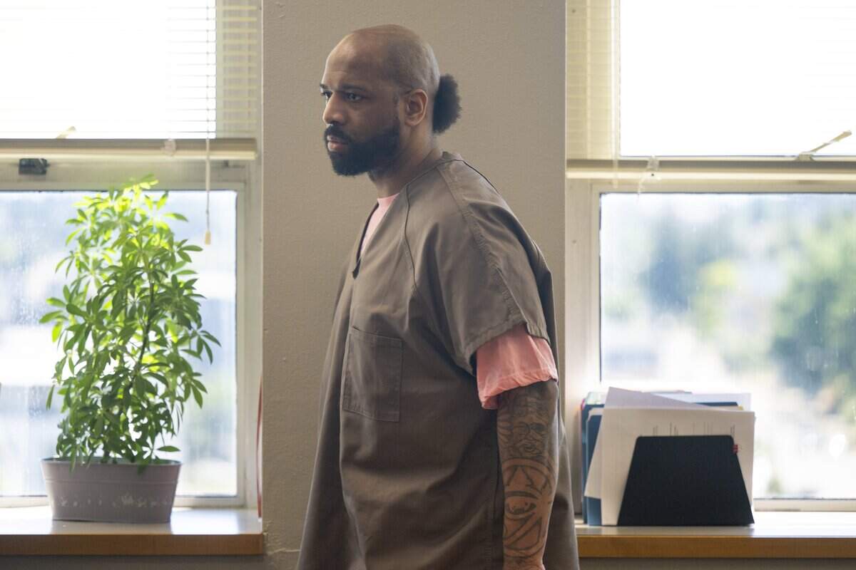 Bobby Joe Ezra Plain, 40, walks to the defense table for his sentencing on Friday, July 10, 2026, at Pierce County Superior Court in Tacoma, Wash. Plain pleaded guilty in April to first-degree manslaughter for the May 15, 2023 fatal shooting of 28-year-old Chantelle Grayson near Tacoma's Sixth Avenue.