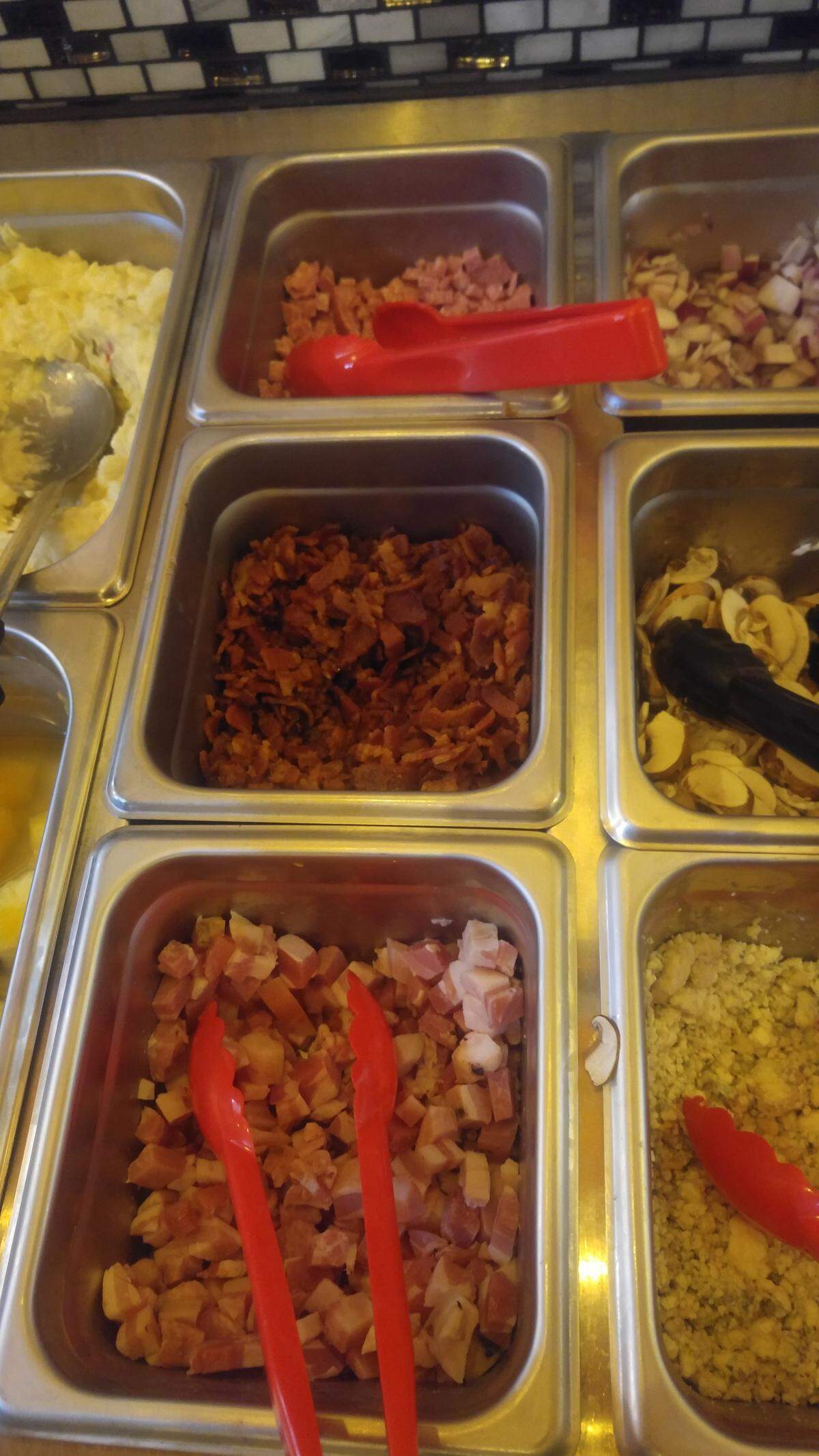 The offerings on the salad bar at Napoli Italiano in South Hill.