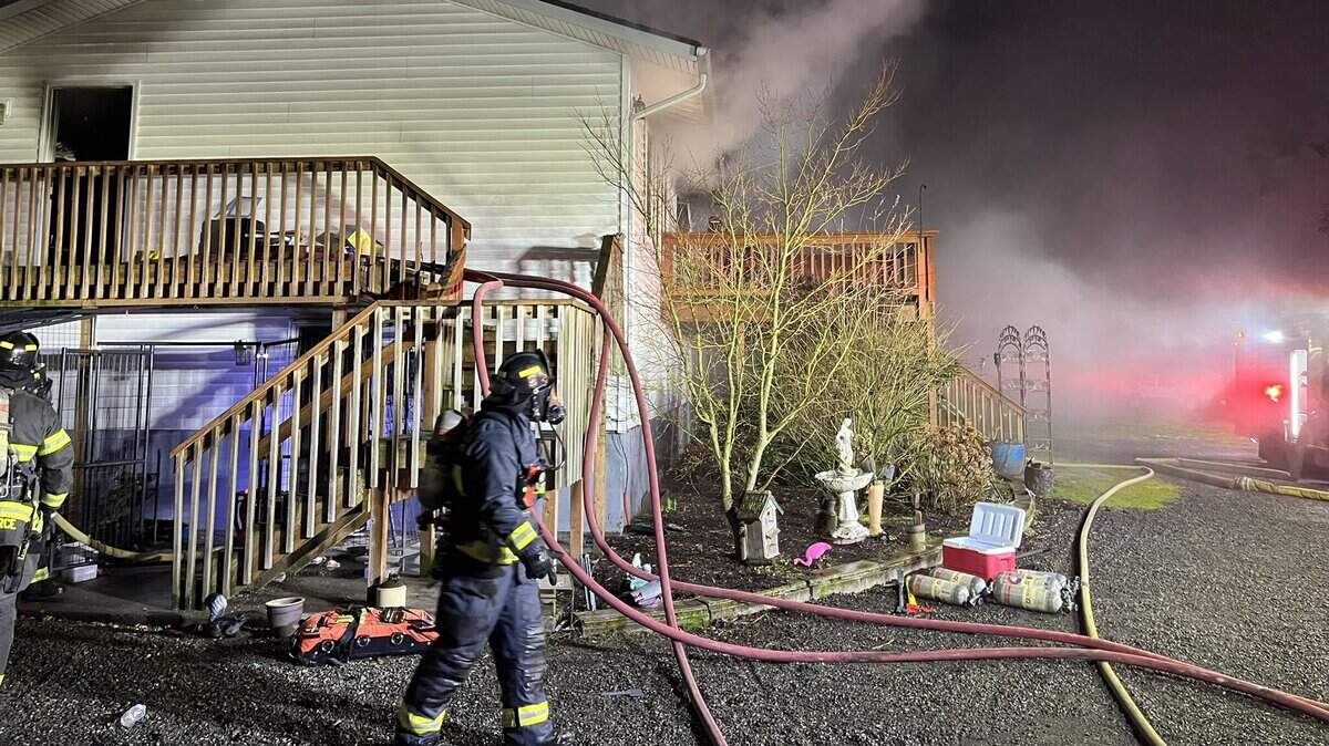 One person has been displaced after a fire in Pierce County Tuesday morning burned through a home.