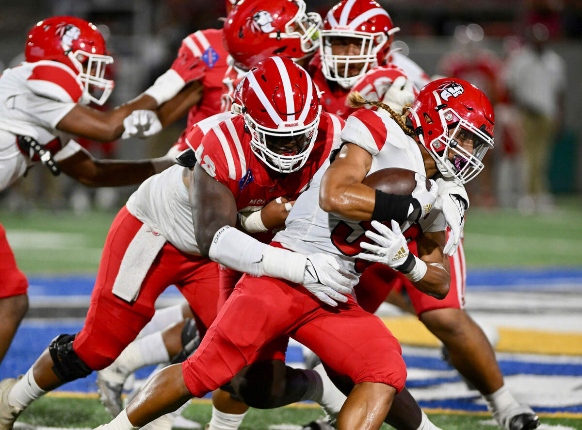 Mater Dei’s Aydin Breland (42).