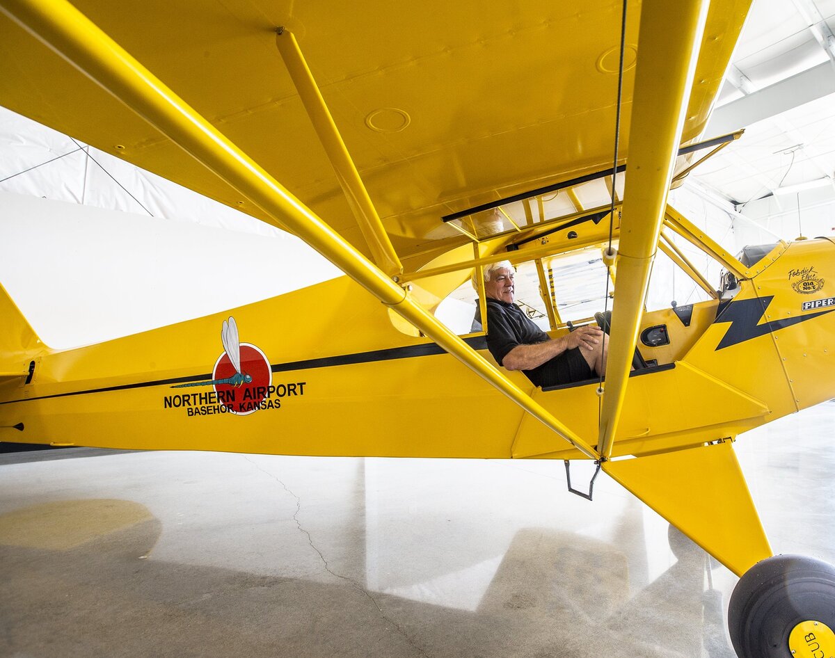 Bob Juranich said his father owned an airport in Basehor, Kansas, and they always had airplanes to fly. The Piper Cab in which he learned to fly as a teenager is now on display inside his hanger at the Tacoma Narrows Airport in Gig Harbor, Wash., Thursday, Aug. 9, 2018. Bob Juranich and Bob Johnson built antique planes for the last 30 years. Now, they have 15 of them and counting. Their work are on display in the Point Fosdick Antique Airplane Hangar at the Tacoma Narrows Airport in Gig Harbor, Wash.