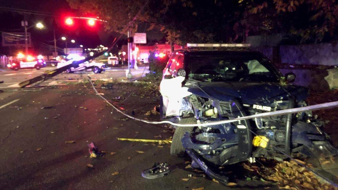 A Portland police officer was struck by a suspected drunk driver on Nov. 14, 2021. Then another driver drove through a group of witnesses and officers standing near the crash, police said.