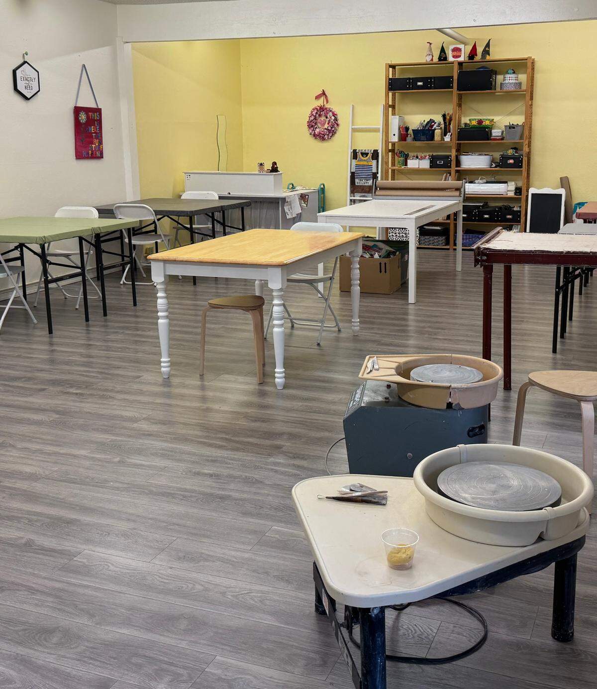 Creative Little Studios, a small business that offers sewing classes and art workshops in downtown Gig Harbor, took over a vacated space next door last month. Owner Jenny Czyzewski moved her sewing studio to the new space Jan. 20 and said she plans to offer more clay and pottery classes in her old space, pictured here on Monday, Feb. 10, 2025.