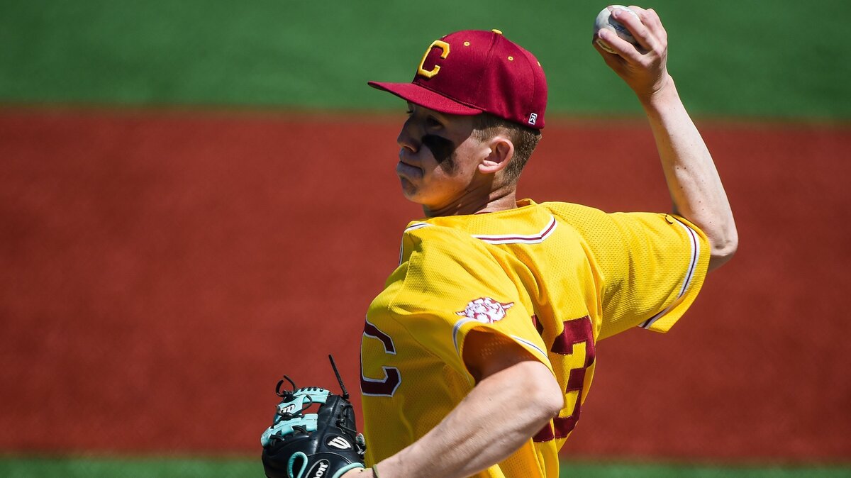 Capital’s Kyle Casperson (23) pitches in the third inning. Capital played Gig harbor in a baseball game at Foss High School in Tacoma, Wash., on Saturday, May 11, 2019.