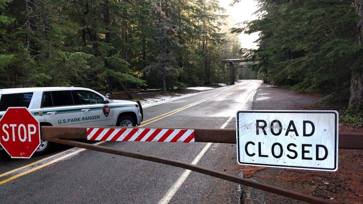 The north boundary gate along state Route 410 is shown in this National Park Service photo. Mount Rainier National Park is asking for help to identify those responsible for breaking into the White River area of the park and damaging facilities.
