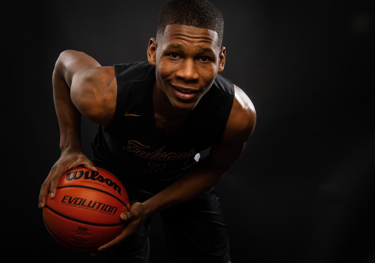 Foss’ Micah Pollard photographed at the Tacoma News Tribune in Tacoma, Wash., on Sunday, March 3, 2019.
