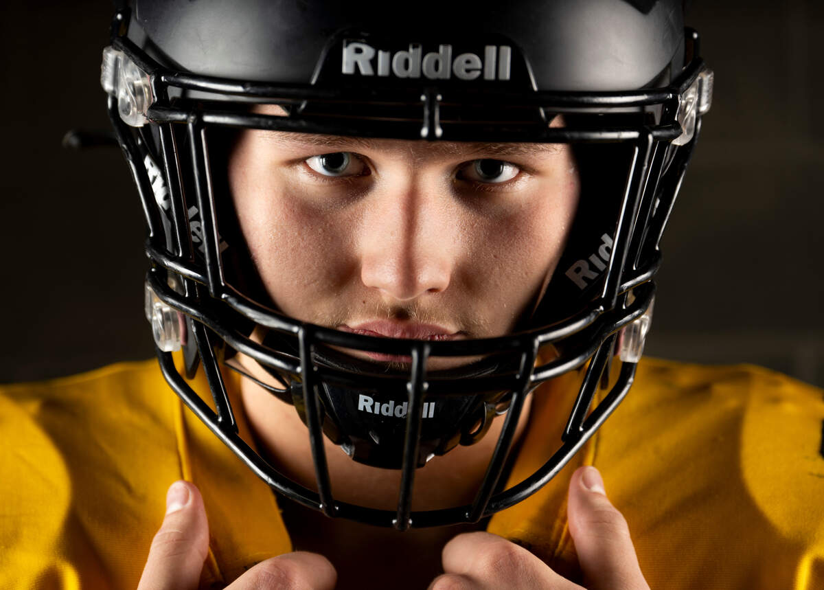 Lincoln senior offensive lineman Jediah Darrell poses for a portrait after being selected as first-team offense for The News Tribune’s 2023 All-Area football team at Mount Tahoma High School, on Sunday, Dec. 10, 2023, in Tacoma, Wash.