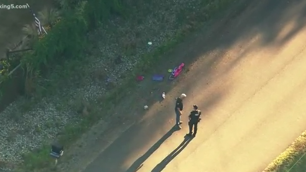 In this video from KING 5, Kent County deputies huddle near a Barbie Jeep that was involved in a suspected DUI incident Monday.