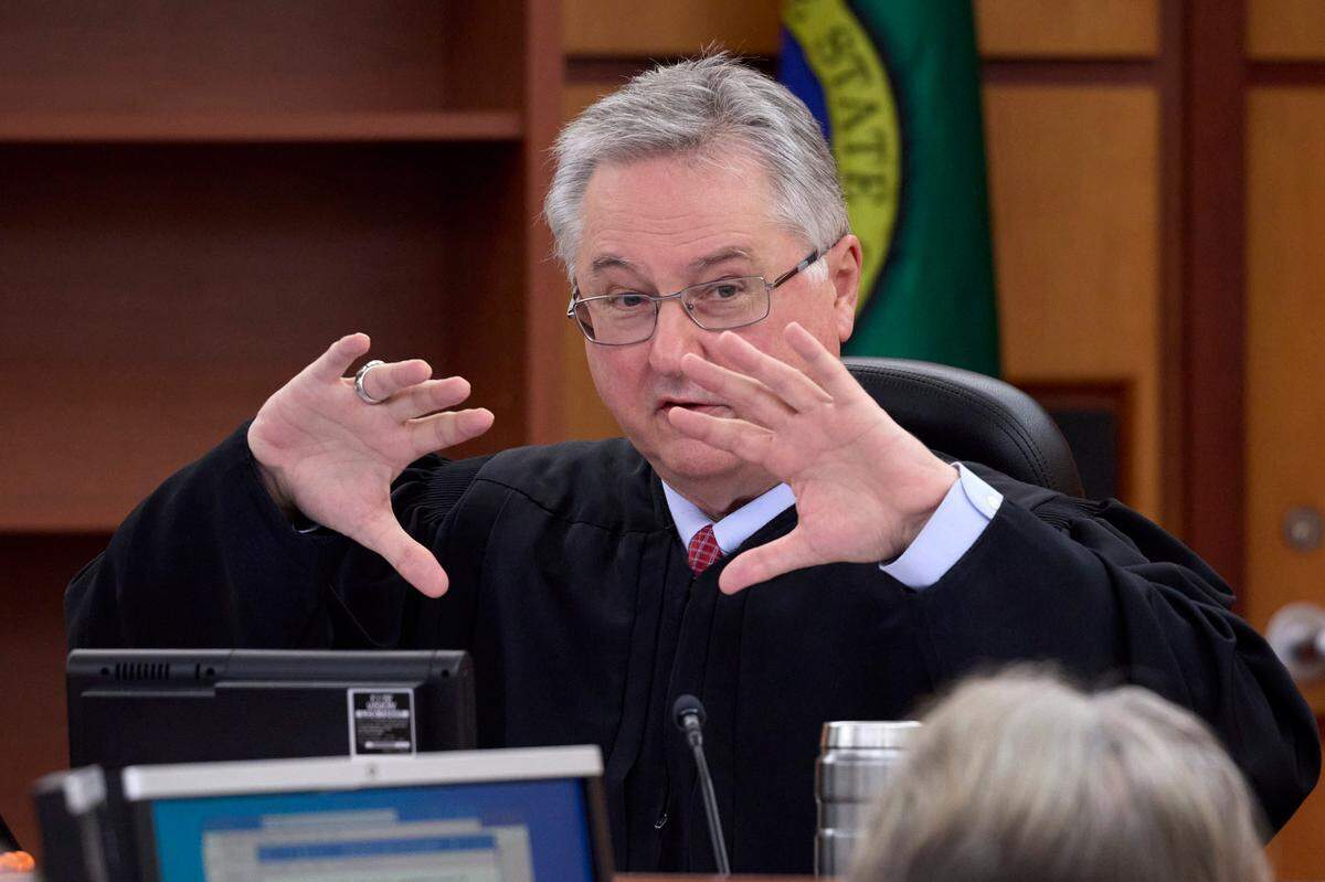 Judge Bryan Chushcoff is presiding over the trial of three Tacoma police officers charged in the death of Manuel Ellis.