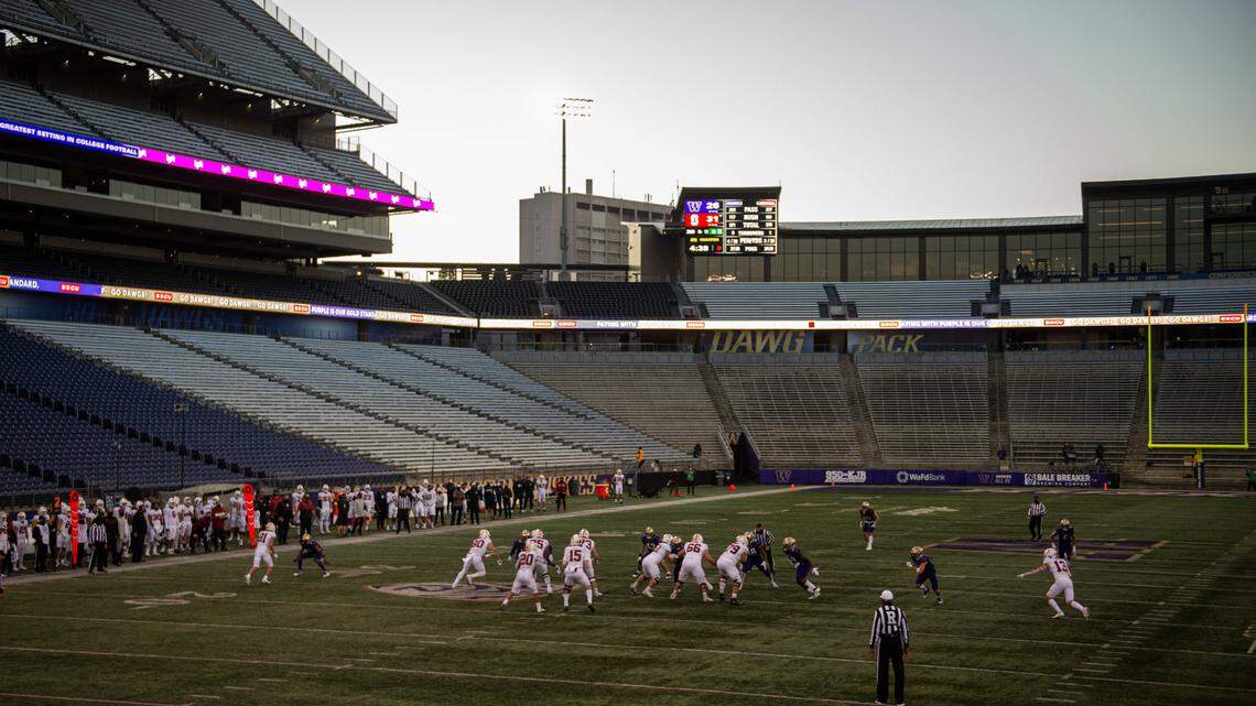 UW’s game against Oregon canceled due to COVID-19 issues in Huskies’ program