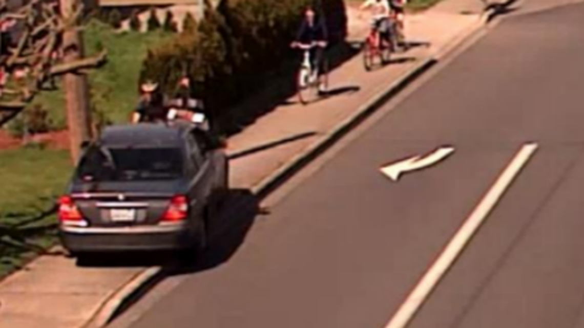 A driver struck a family riding bikes on April 23, 2022, in Mount Vernon, Washington, police said. Two adults were taken to a hospital for their injuries.