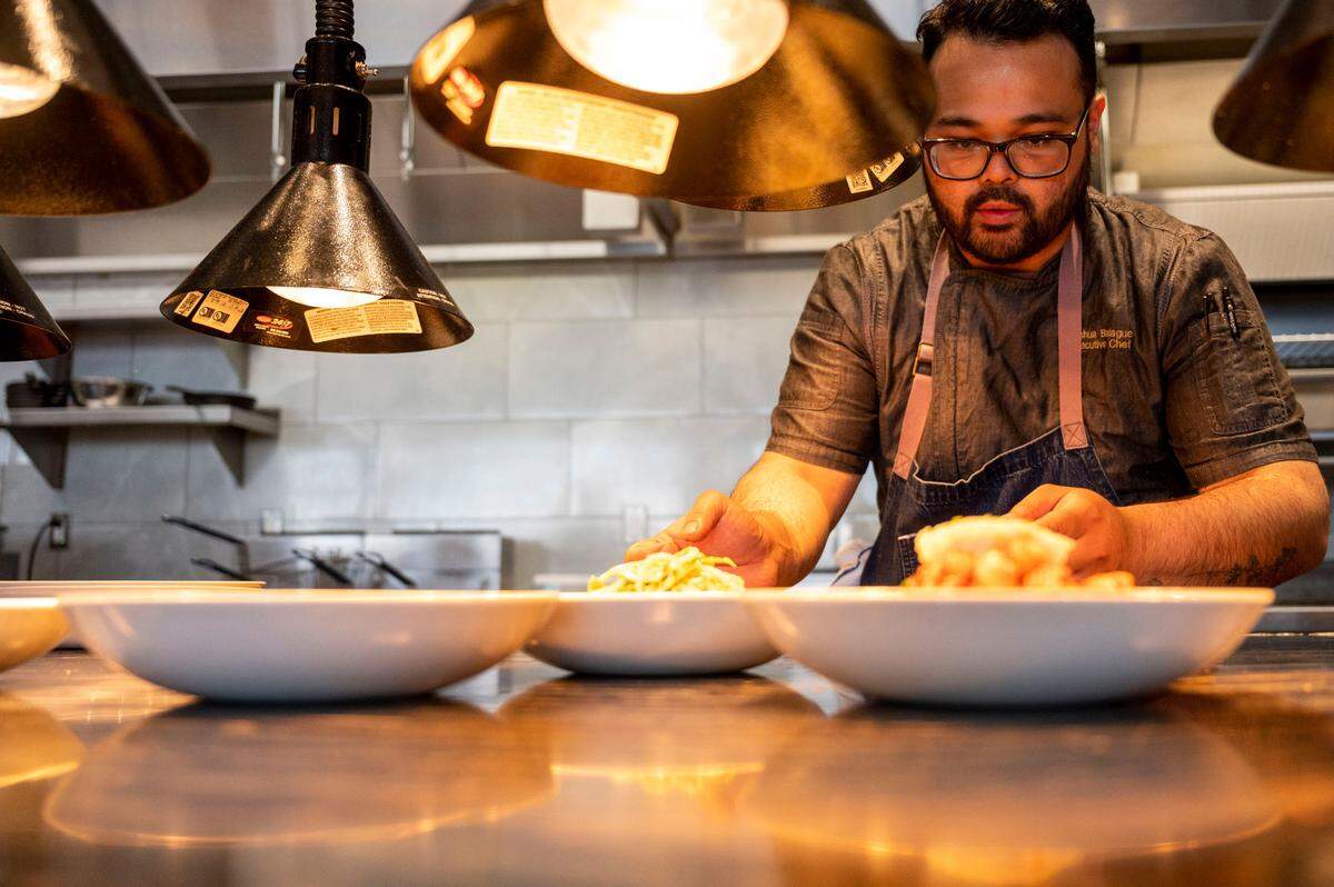 Chef Josh Balague leads the ambitious Copper & Salt kitchen, bringing years of experience in seasonal Italian cooking.