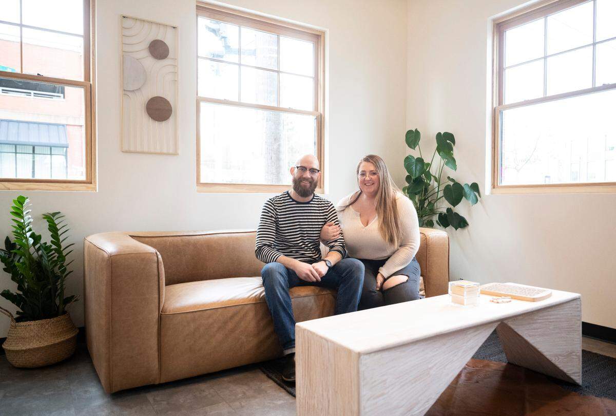 The Living Taproom opened Jan. 27 at the Brewery Blocks in downtown Tacoma. Co-owners Colin and Andria Wunder first developed the idea for their self-serve bar, which carries a cafe-like feeling, five years ago.