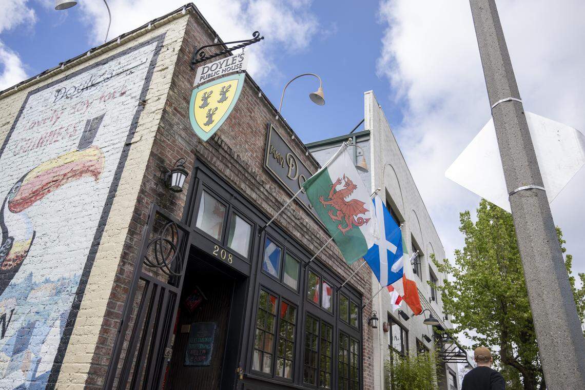Doyle’s joined King’s Books on St. Helens Avenue in 2006, in what was then a very quiet stretch of Tacoma, recalled Heaton. For big games (not just soccer) and events including St. Patrick’s Day and the 20th anniversary party, they set up a tent in the parking lot. 