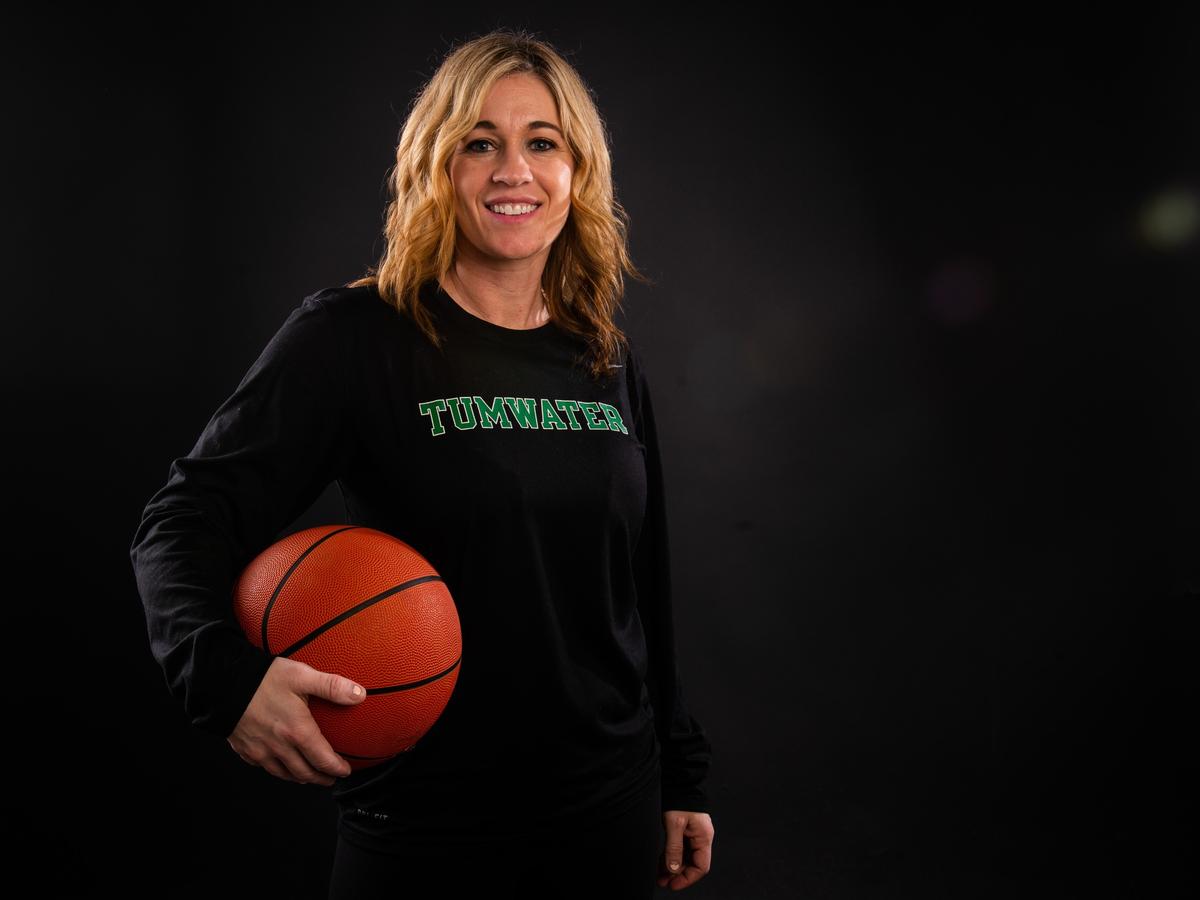 Tumwater head coach Robin Johnson photographed at the Tacoma News Tribune in Tacoma, Wash., on Friday, March 1, 2019.