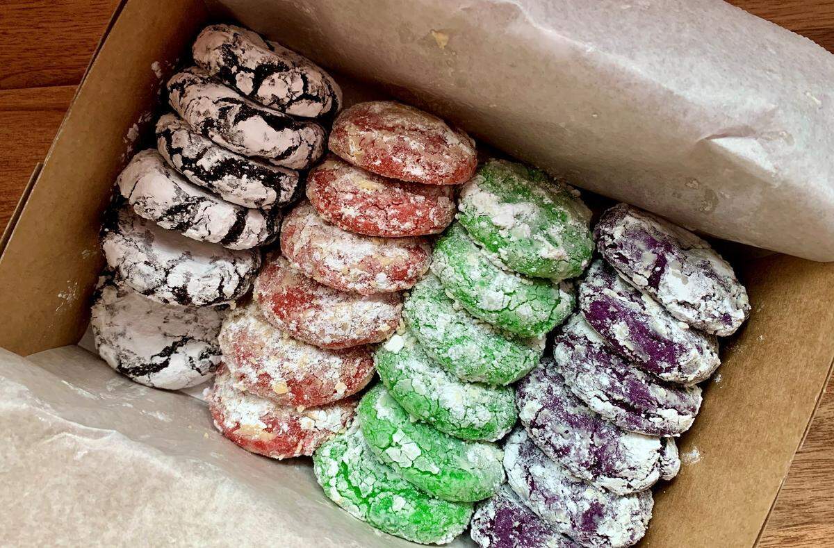 Be-Ube-Ful, a home-based bakery in Tacoma, focuses on the Filipino crinkle cookie in four flavors, including ube, pandan, chocolate and guava.