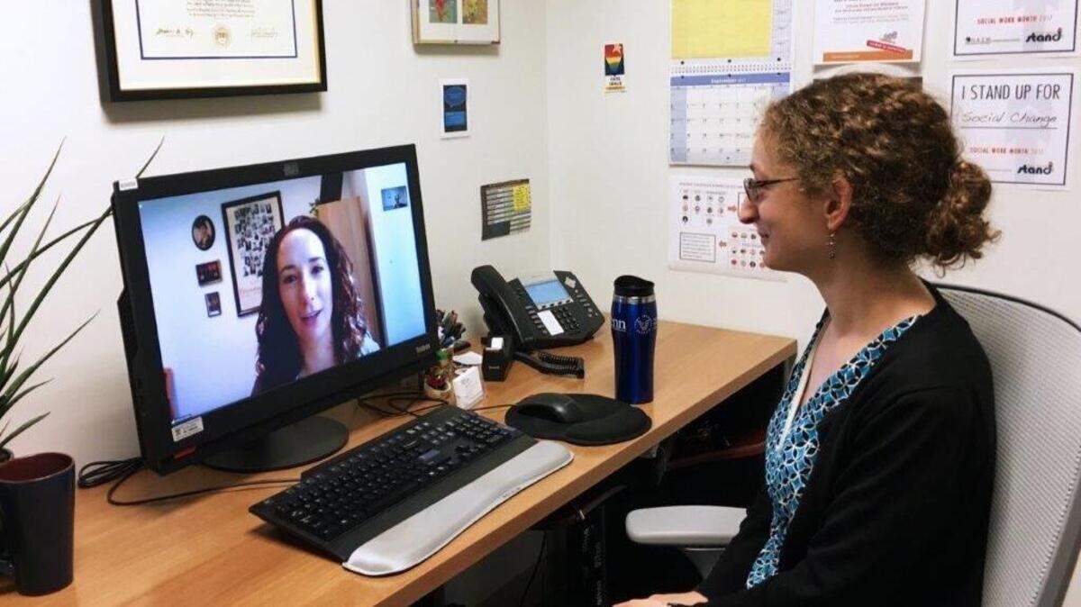 An example of the telehealth therapy option offered by the new Steven A. Cohen Military Family Clinic at Valley Cities in Lakewood.