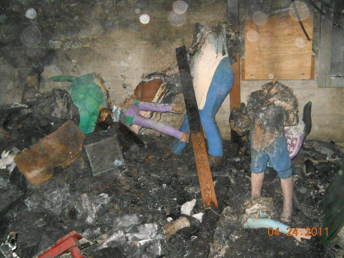 An arson fire destroyed half of the figures for the Never Never Land attraction at Point Defiance Park in 2011.