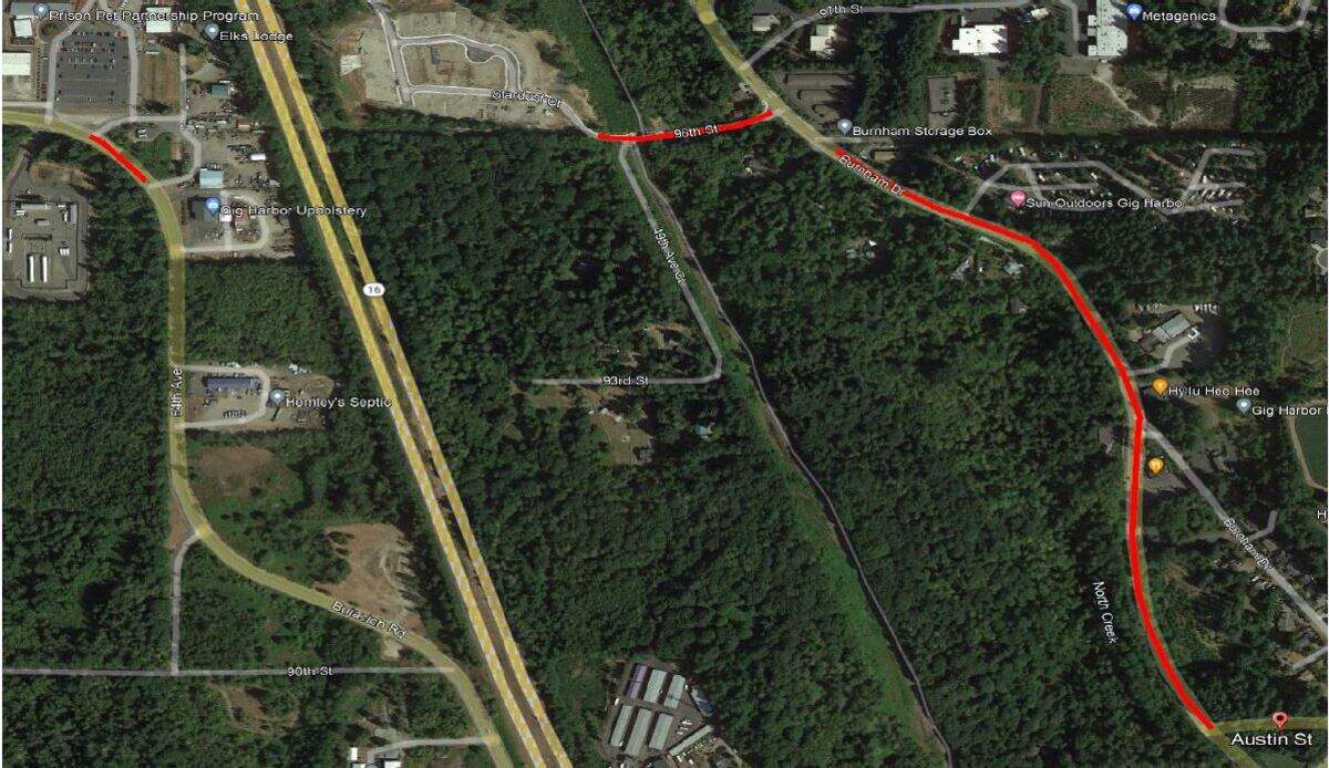 During daytime hours Puget Sound Energy will conduct “road restoration work associated with last year’s new gas pipeline. Drivers should expect traffic delays.
