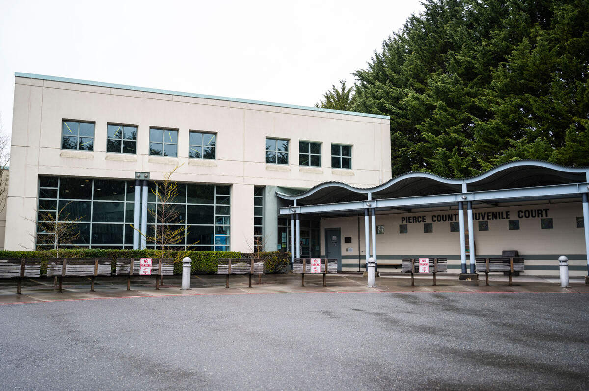 A view of the exterior of Remann Hall, which houses Pierce County Juvenile Court, in Tacoma on April 6, 2023.