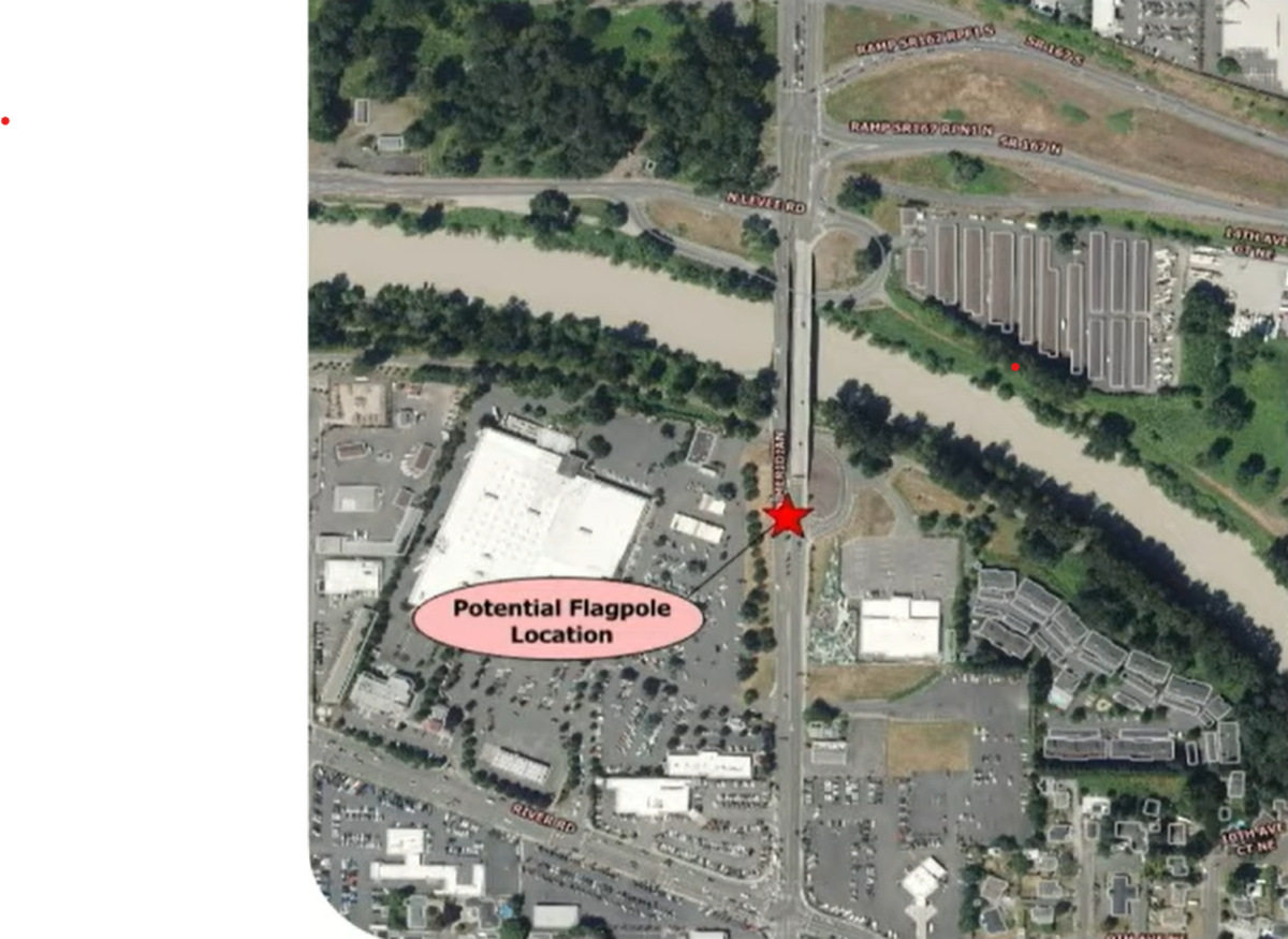 Some Puyallup residents voiced their concerns regarding the price tag of the 100-foot flagpole during the city council meeting Tuesday.