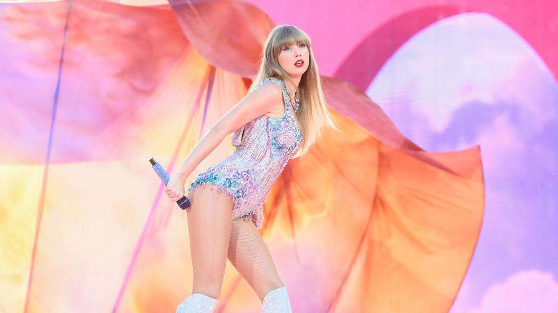 Taylor Swift takes the stage at Seattle’s Lumen Field for night one of the Eras Tour concerts, July 22, 2023.