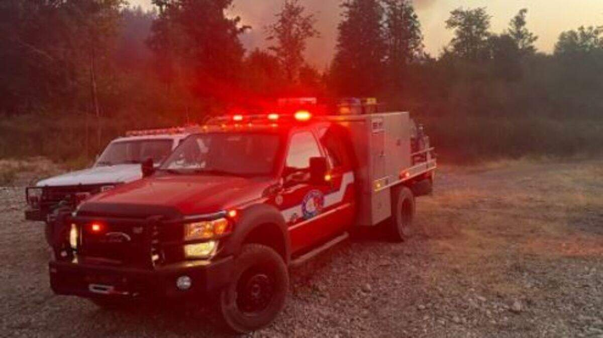 A 5-acre brush fire is burning south of 198th Avenue East and 158th Street East in Bonney Lake.