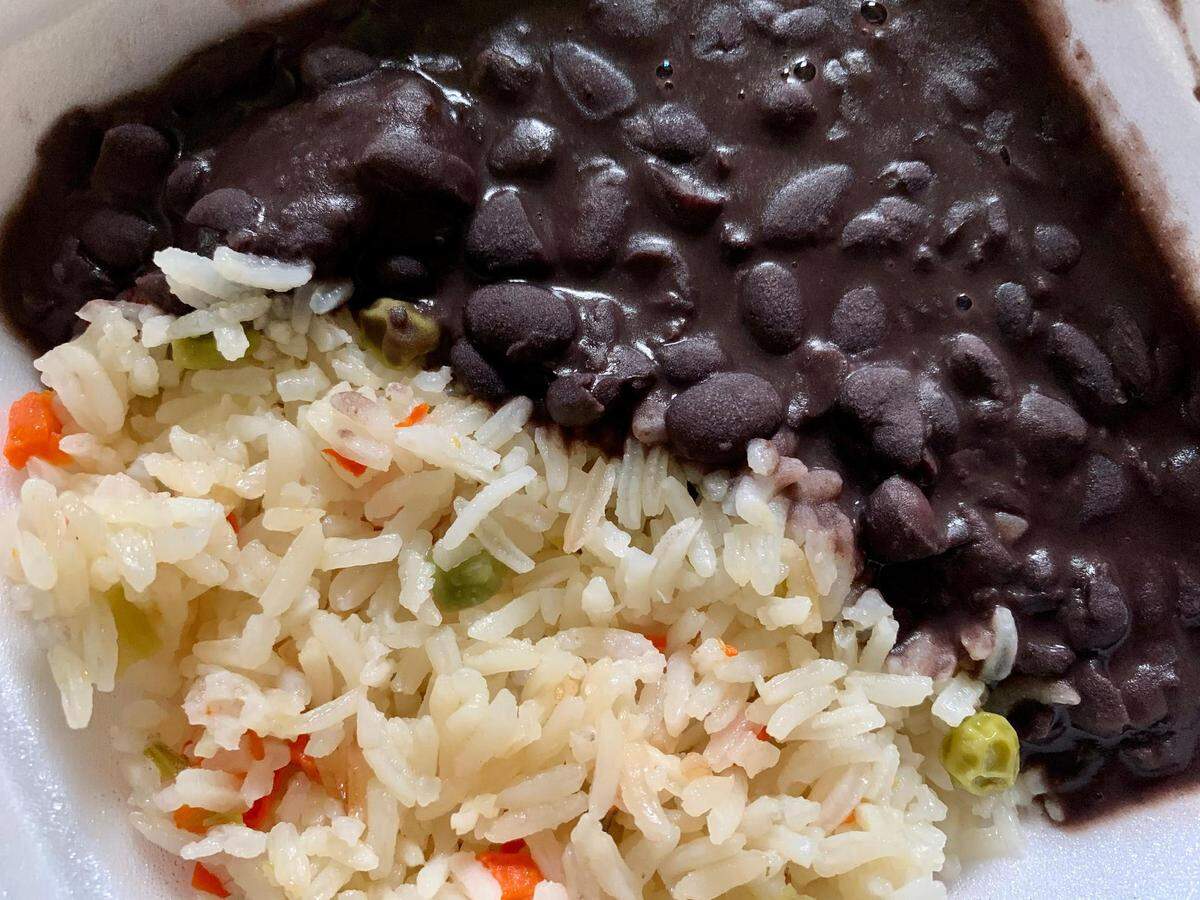 Though they look simple, the rice is fresh and the black beans are smoky from La Oveja Negra in Tacoma’s South End.