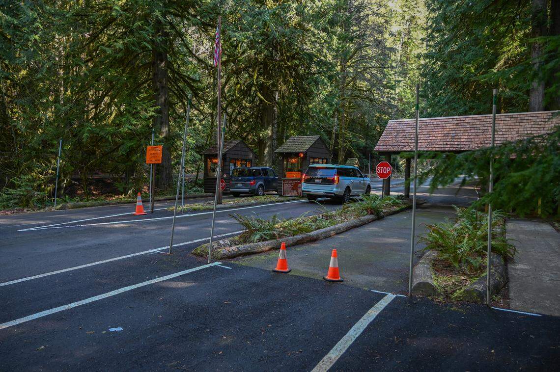 A quiet winter day at Mount Rainier National Park’s Nisqually entrance.