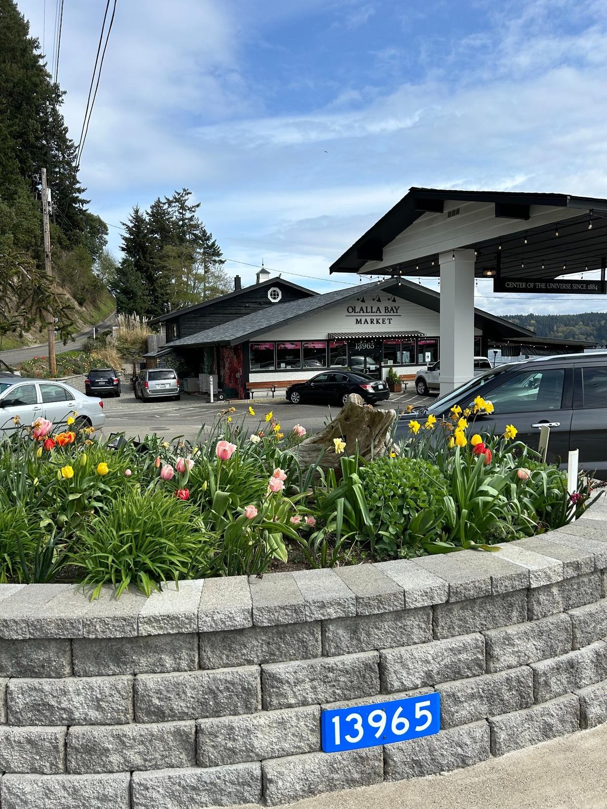 Kitsap County crews removed the garden at the Olalla Bay Market & Landing in April 2024.