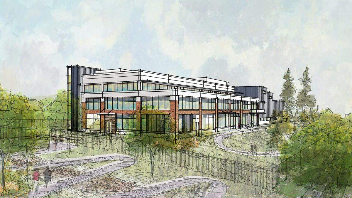 This sketch depicts the most recent plans for Pierce County’s new 911 center, which is scheduled to open in 2020. The design has not been finalized.
