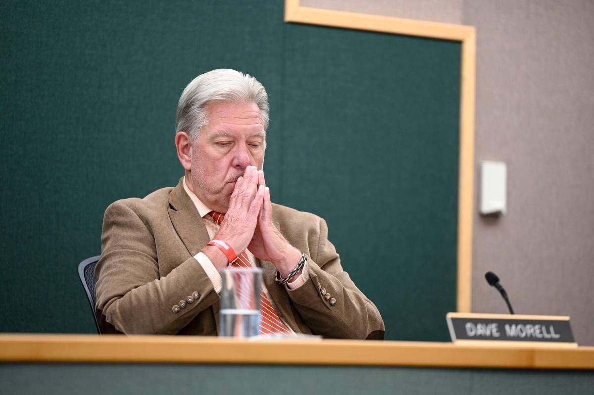 Pierce County council member Dave Morell listens during a Pierce County Council meeting, Tuesday, July 25, 2023, in Tacoma.
