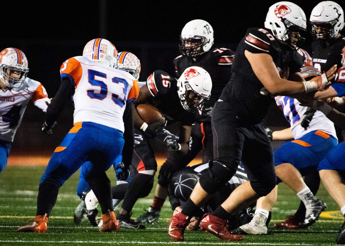 Steilacoom played Ridgefield in a football game at Mount Tahoma High School in Tacoma, Wash., on Friday, Nov. 15, 2019.