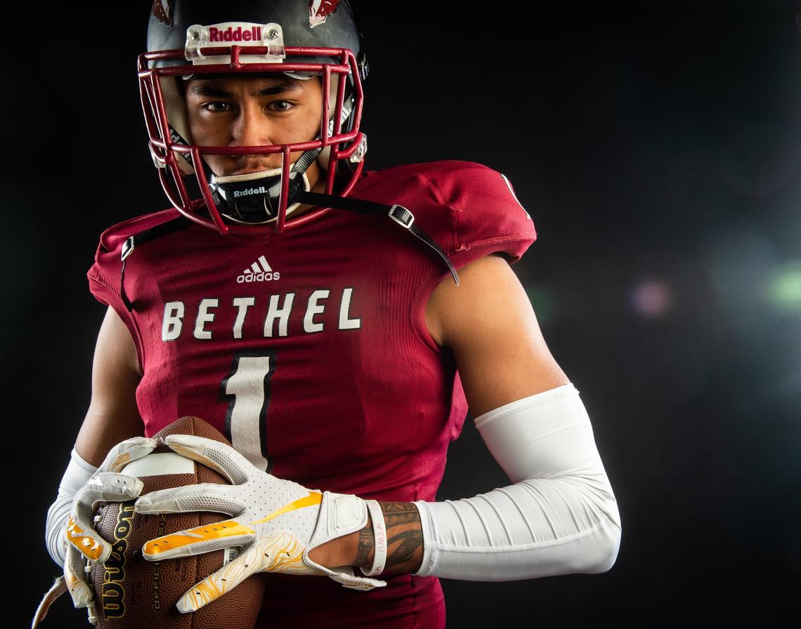 Bethel’s Peter Latu photographed at the Tacoma News Tribune in Tacoma, Wash., on Sunday, Dec. 2, 2018.