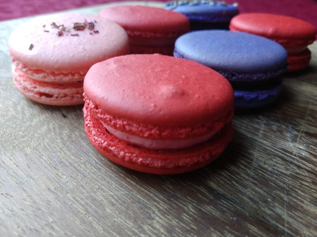 An assortment of macaron cookies from La Waffletz & Macaron Station in Tacoma.