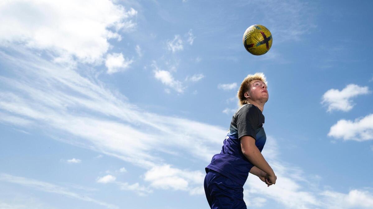 The News Tribune’s 2025 All-Area boys soccer player of the year Puyallup High School senior forward Zack Robertson poses for a portrait at Sparks Stadium, on Thursday, June 12, 2025, in Puyallup, Wash.