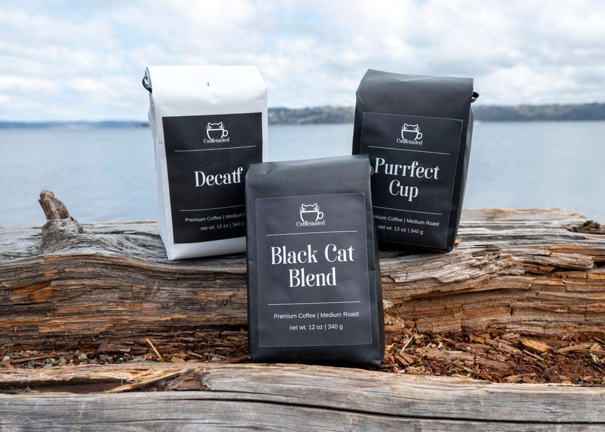 Catffeinated at 212 S Meridian has its own coffee line with flavors such as Decatf, Black Cat Blend and Purrfect Cup.