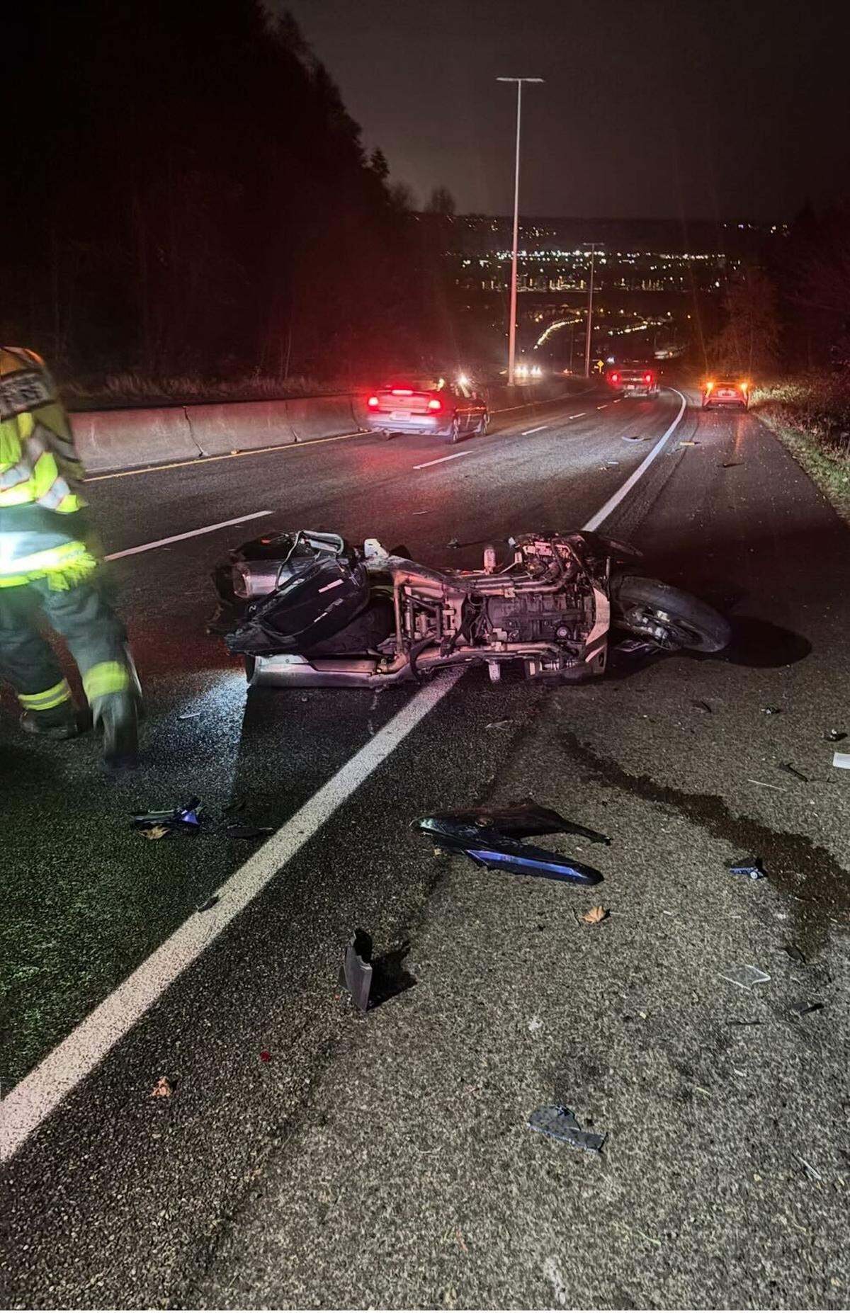 Galen Morris said he was struck by a vehicle on a road in Kent on Nov. 22, 2025