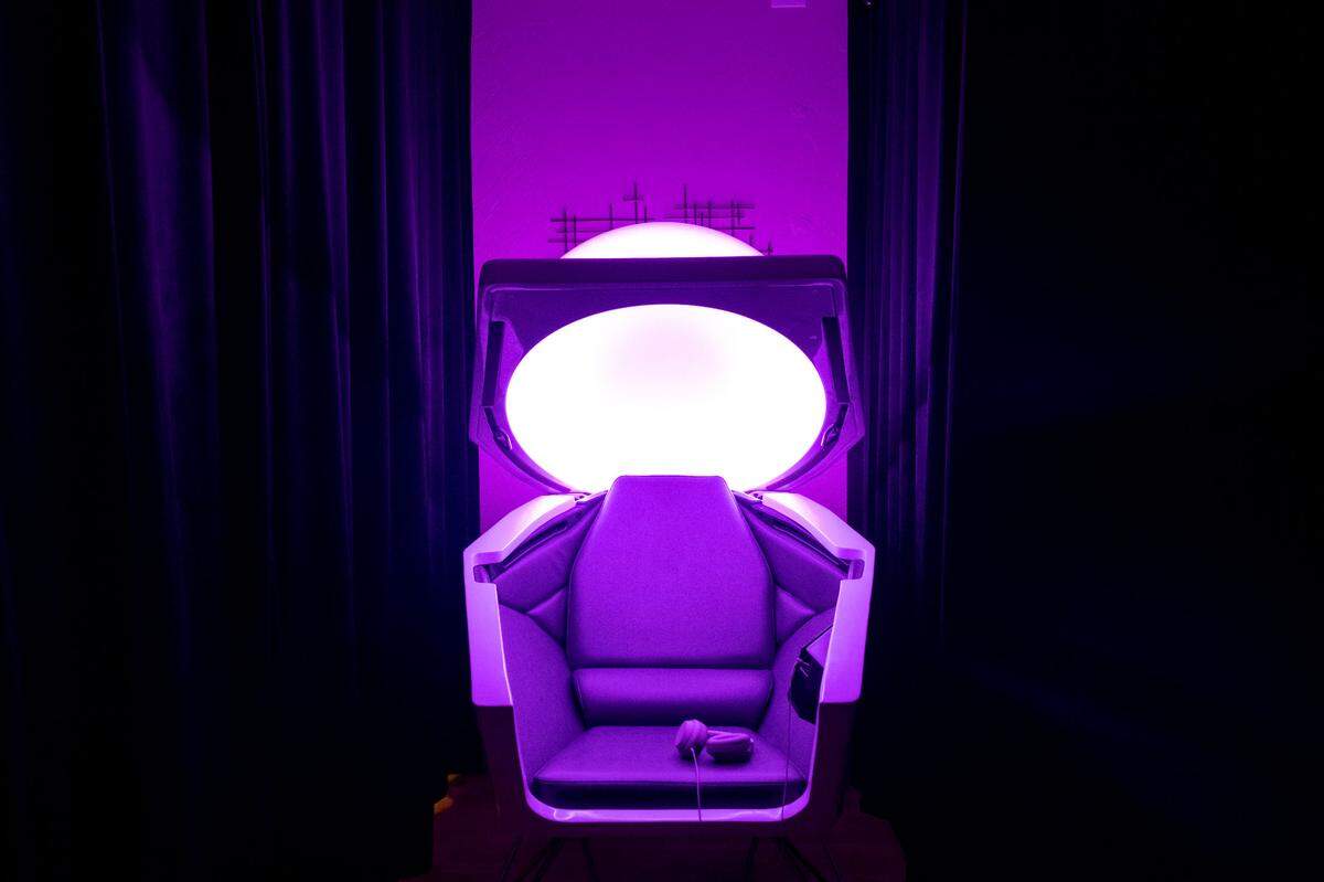 Grit City Wellness offers a number of different amenities other than a gym. Here a meditation pod is seen in one of the rooms at the Point Ruston facility on Friday, July 22, 2022.