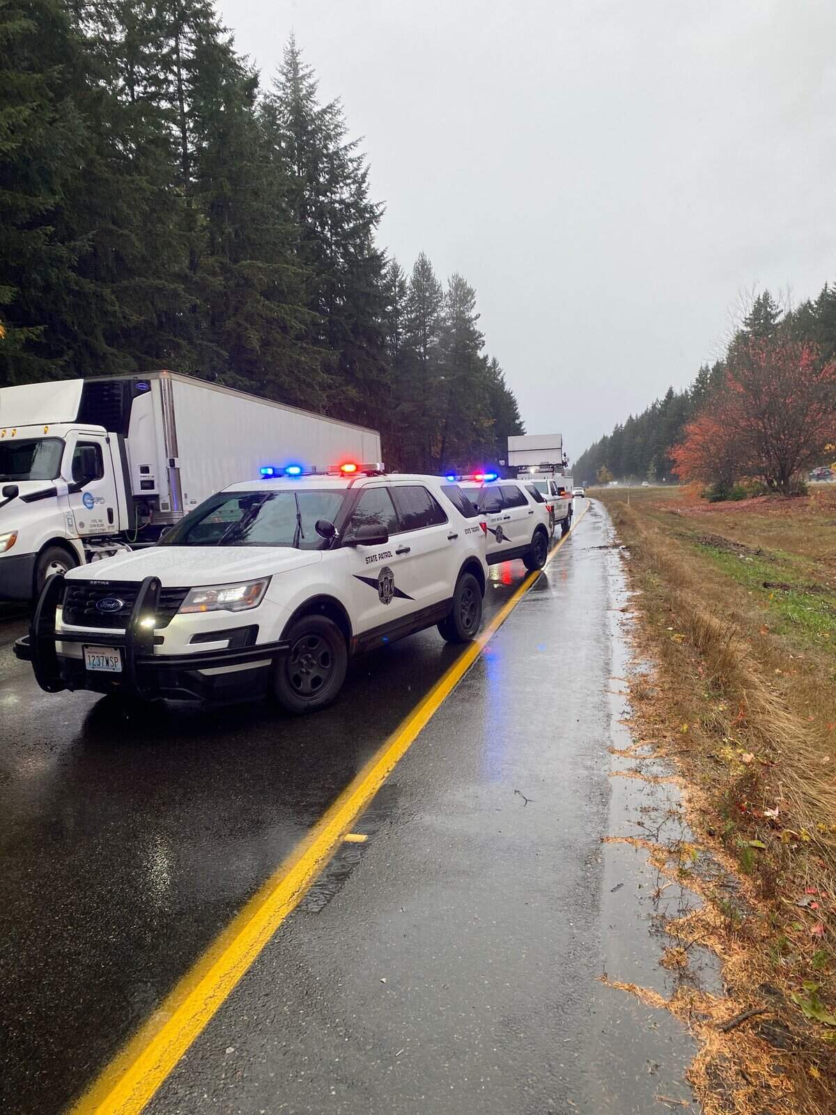 A driver in a van went off the roadway Monday morning on westbound state Route 16 and struck a tree, according to the Washington State Patrol. A passenger was killed in the crash.