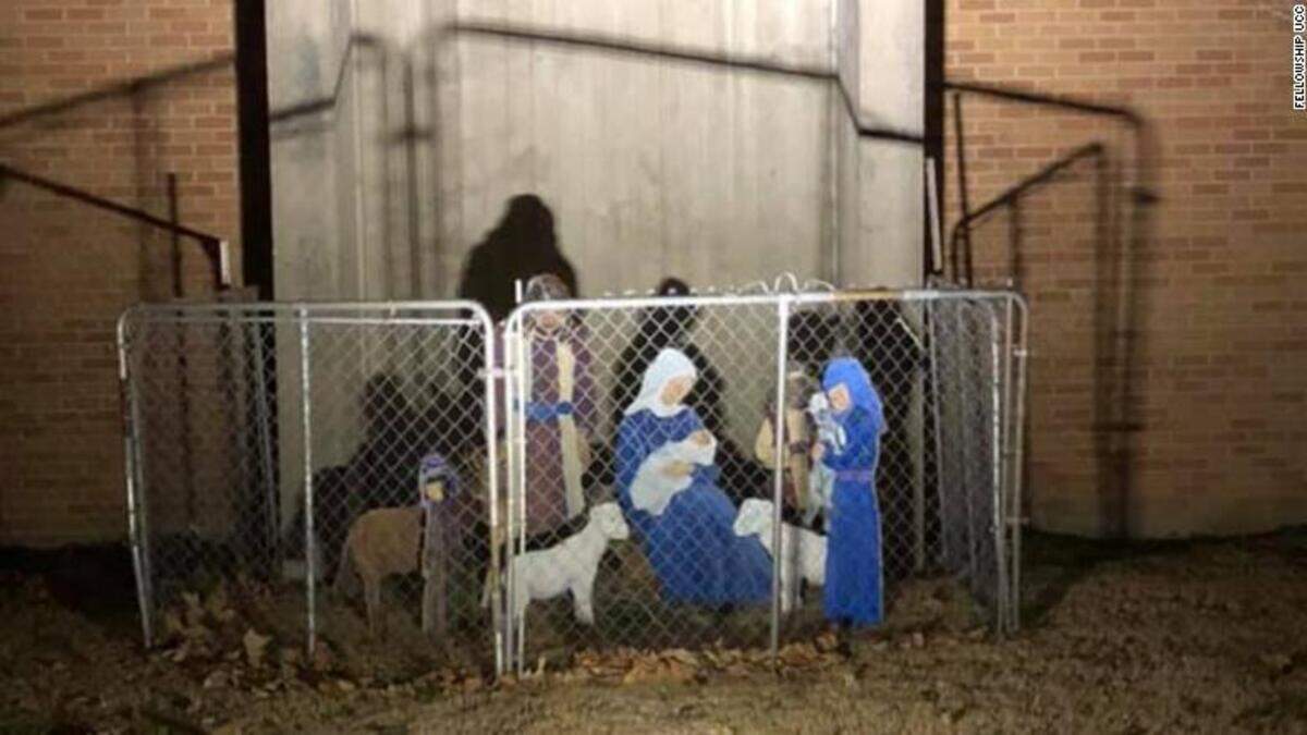Churches around the country put fences around Nativity scenes to send a message: “The holy family was a migrant family.”