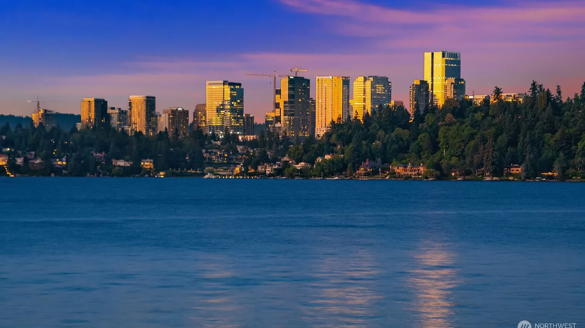 Supplemental photo for the 7260 N. Mercer Way, Mercer Island Zillow listing, showcasing the views available through waterfront living along the Puget Sound.