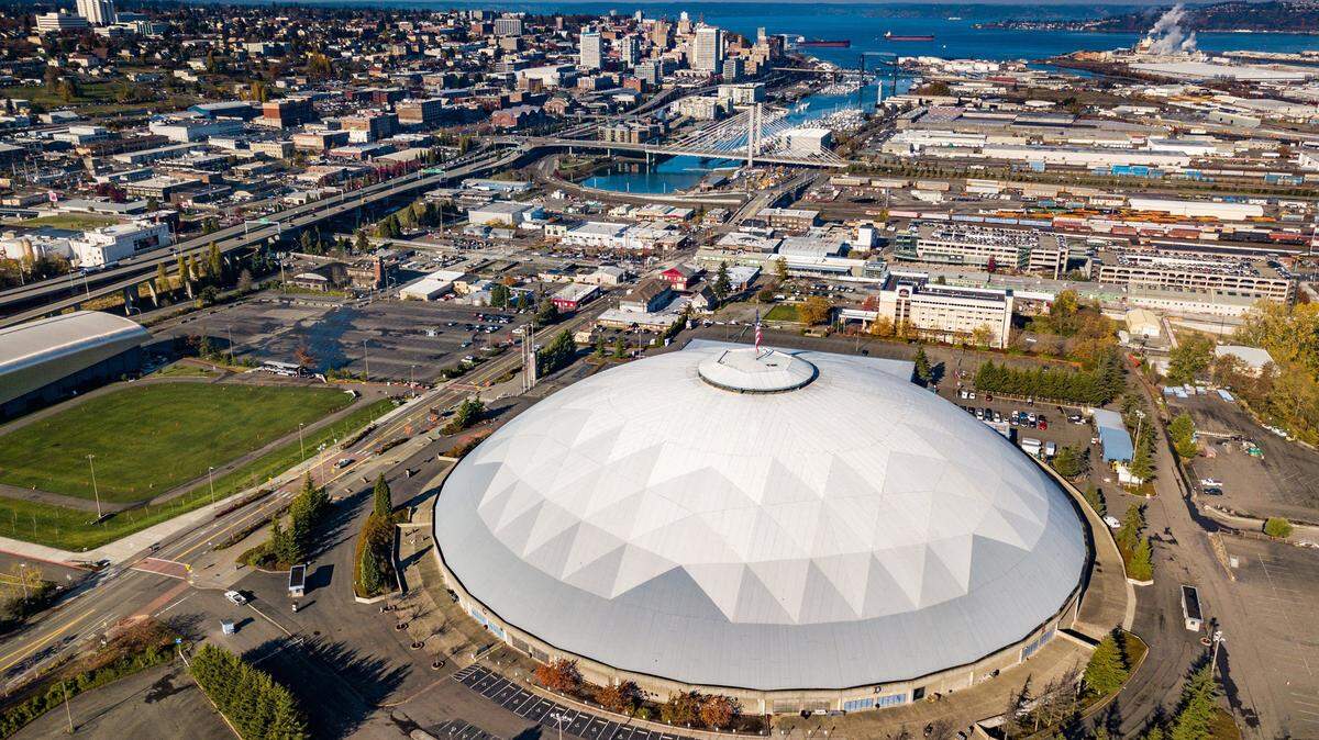 The Tacoma Dome makes a major impact on the look of the city, shown here in November of 2017.